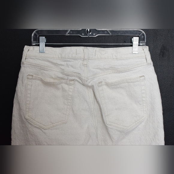 Abercrombie & Fitch The Baggy Mid Rise Jeans Bone White Straight Leg Sz 29 Short - Picture 7 of 10